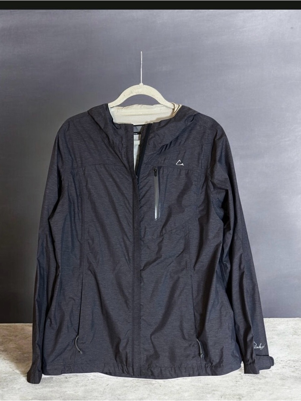 Paradox Outdoor Jacket L Black Water Resistant Hooded Windbreaker Lightweight